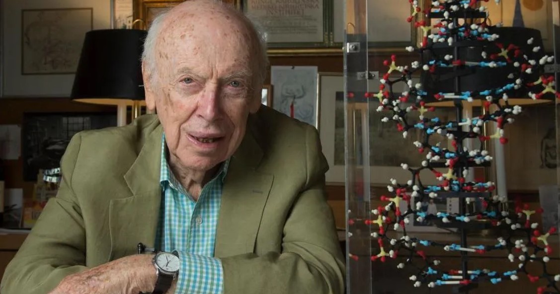 James Watson DNA double helix model